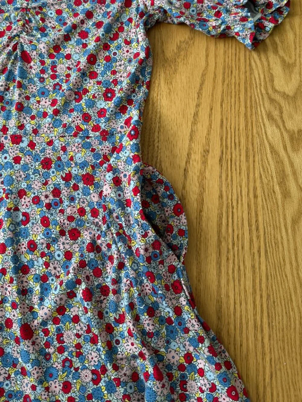 Boden floral fit and flare v- neck jersey dress US4/UK8 - Picture 6 of 9
